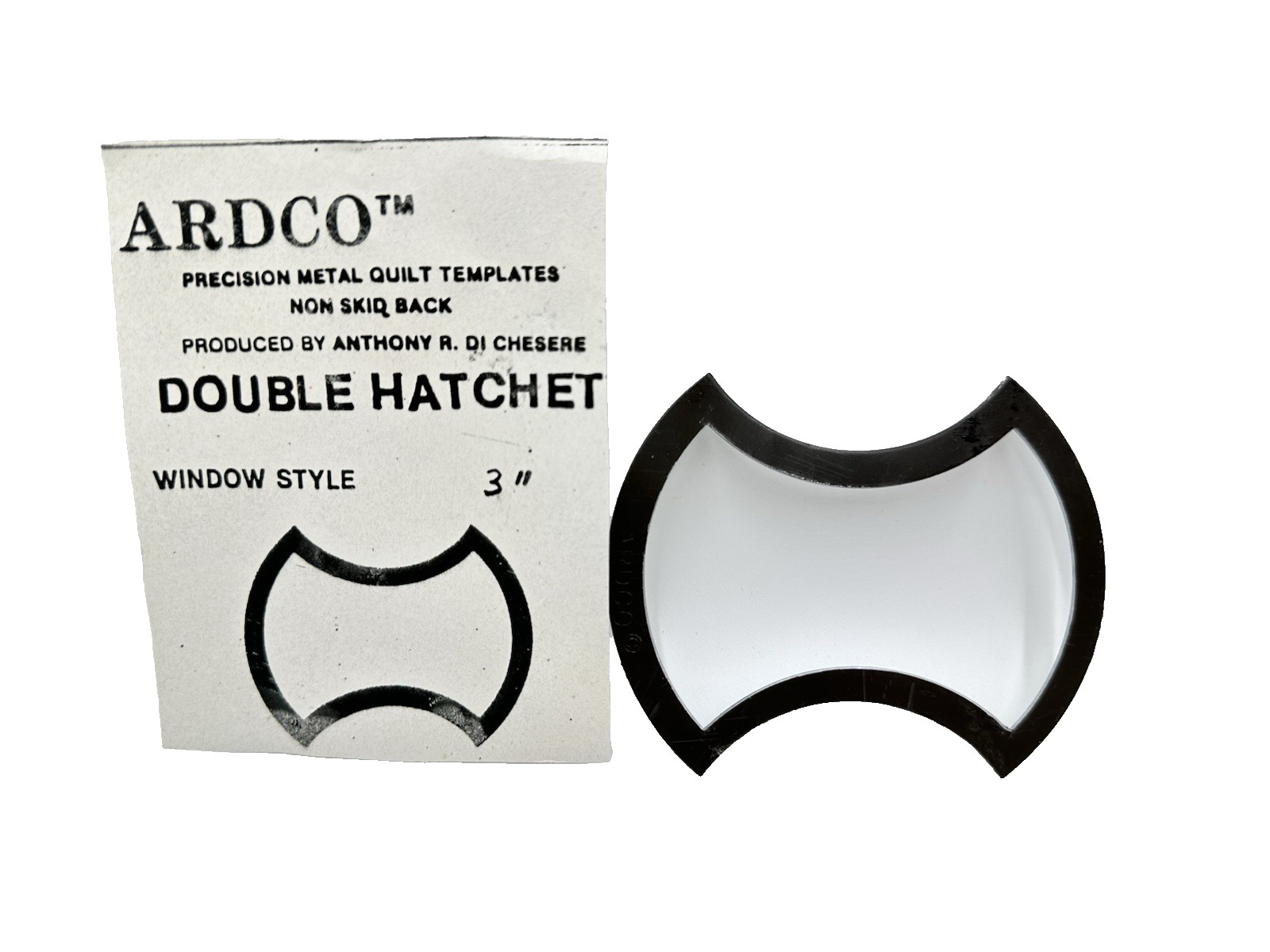 ARDCO 3" Double Hatchet Window Style Metal Quilt Template
