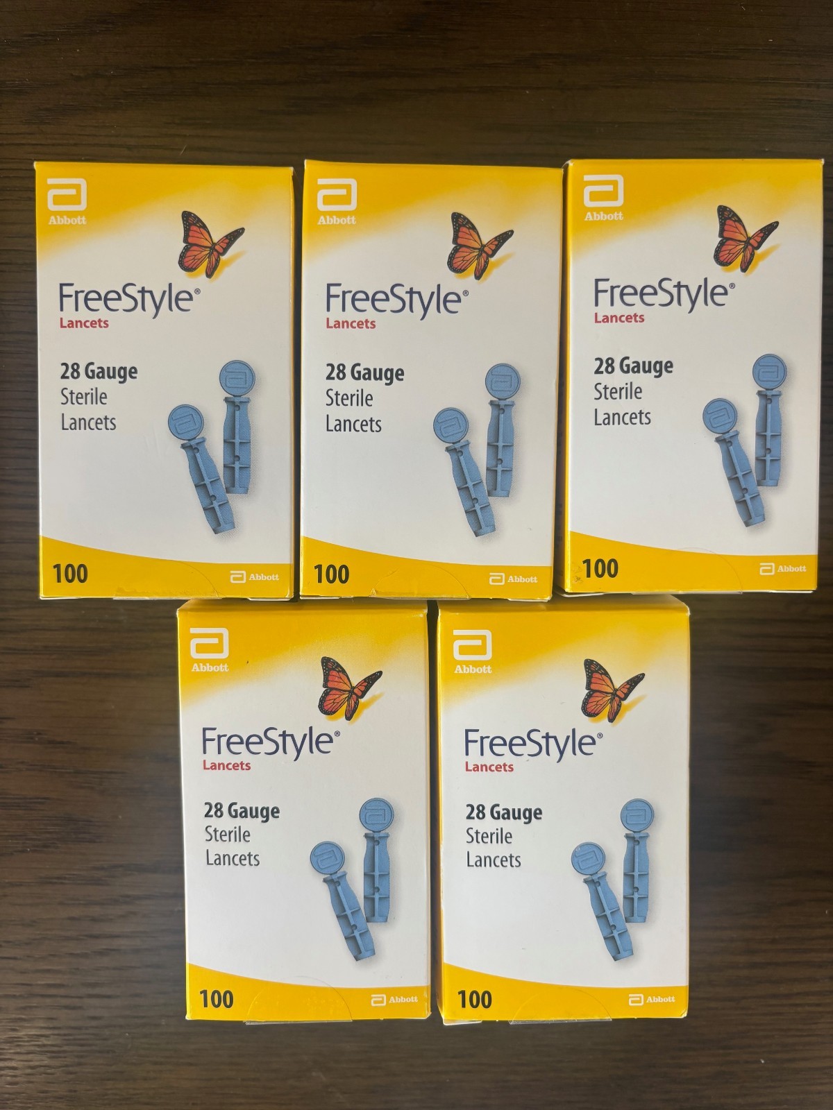 500 Freestyle Lancets 28 Gauge 5x 100ct  Exp 2030 FAST FREE SHIP