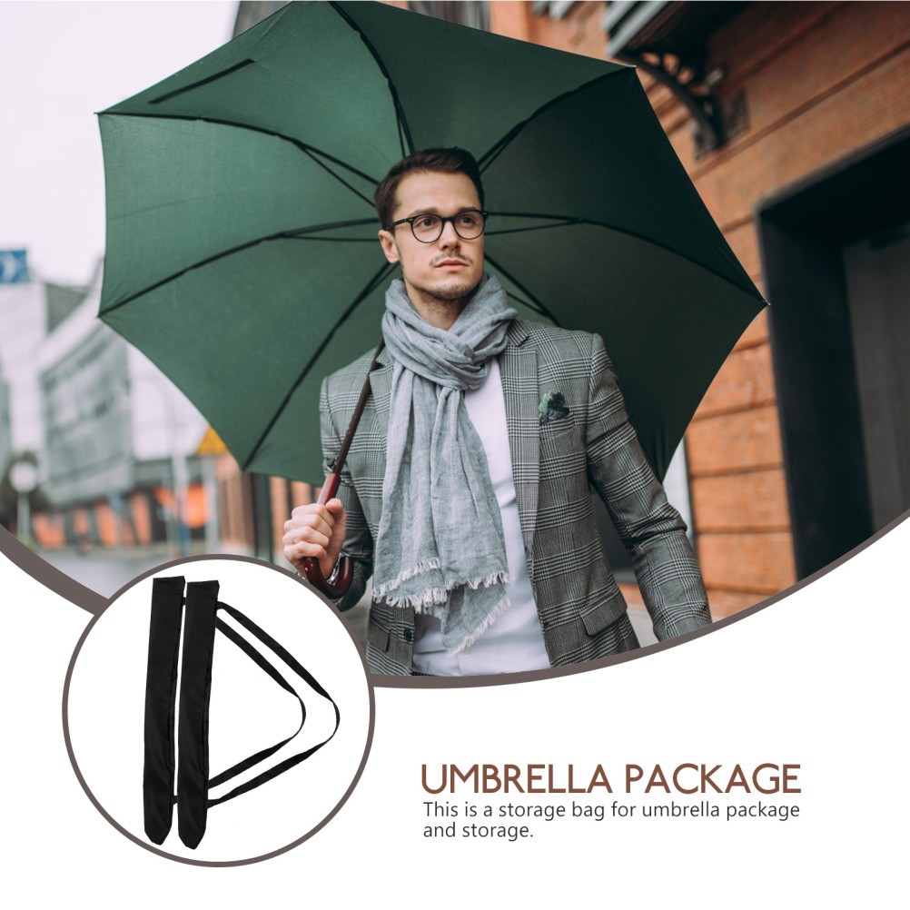 2Pcs Protective Umbrella Covers with Buckle Design and Adjustable Carrying Strap