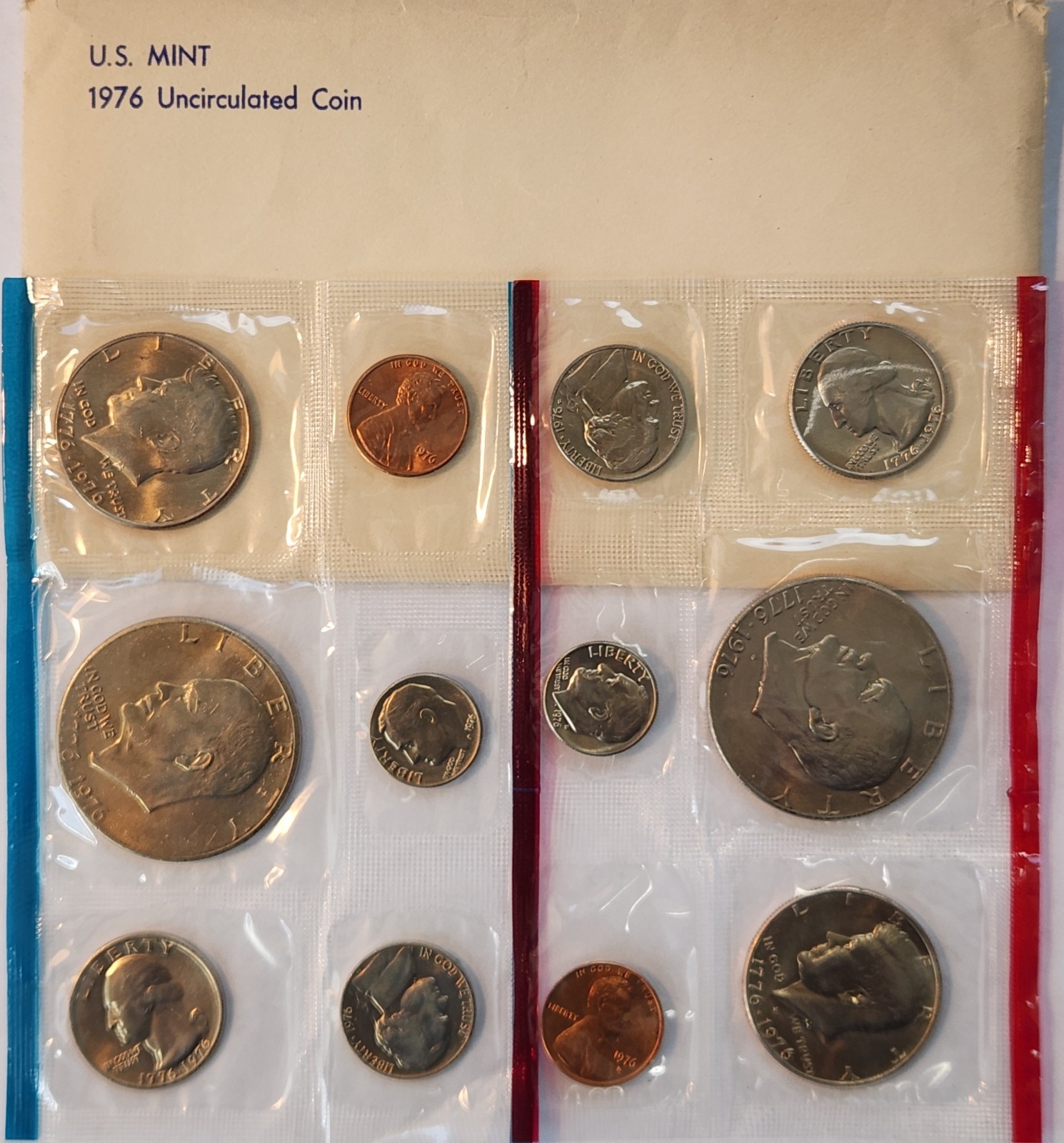 Bicentennial 1976 U.S Mint Set w/OGP Philadelphia Denver 12 Clad US Coins Z-76D5