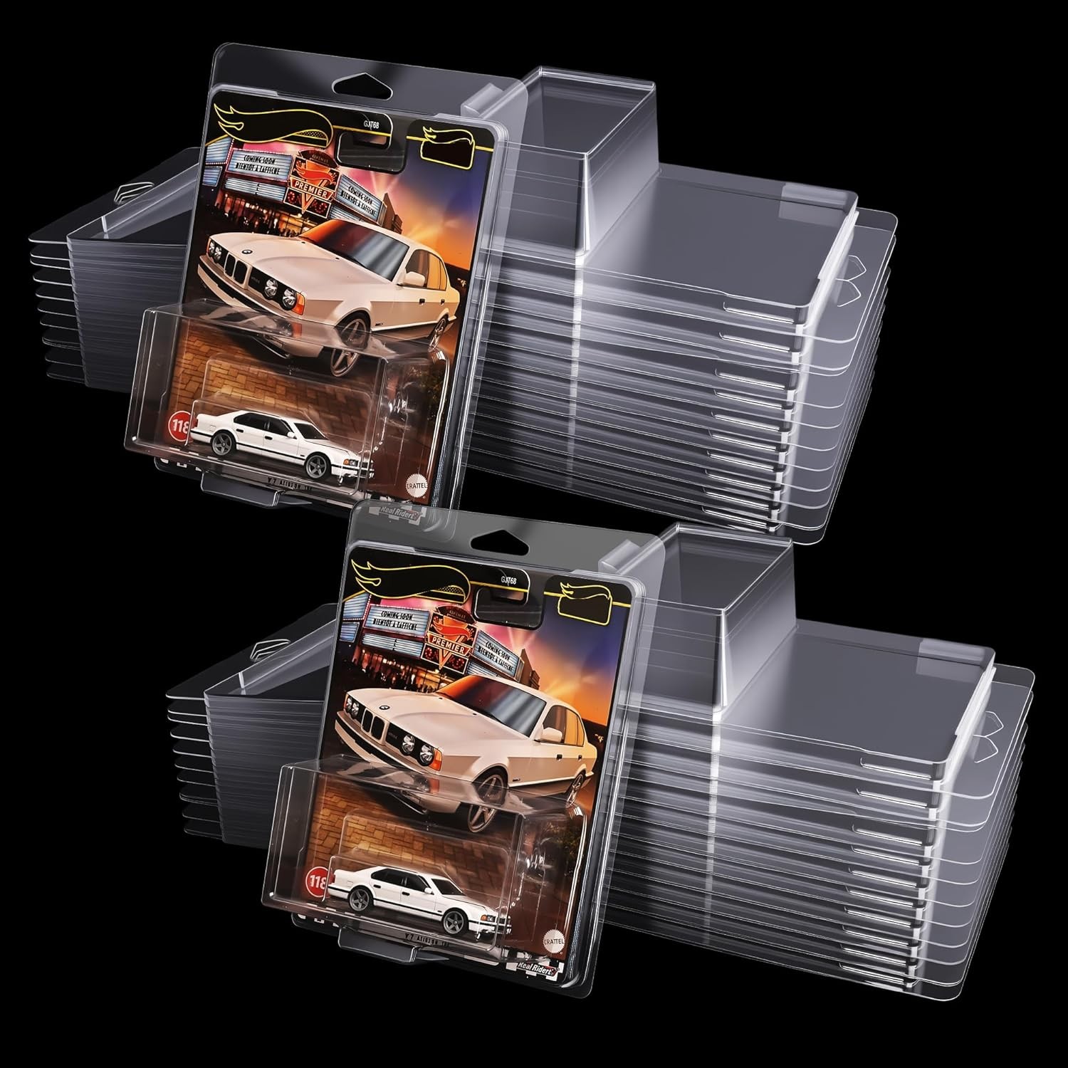 50Pcs Protector Case for Hotwheels Premium-Clamshell Display 1:64 Scale Models