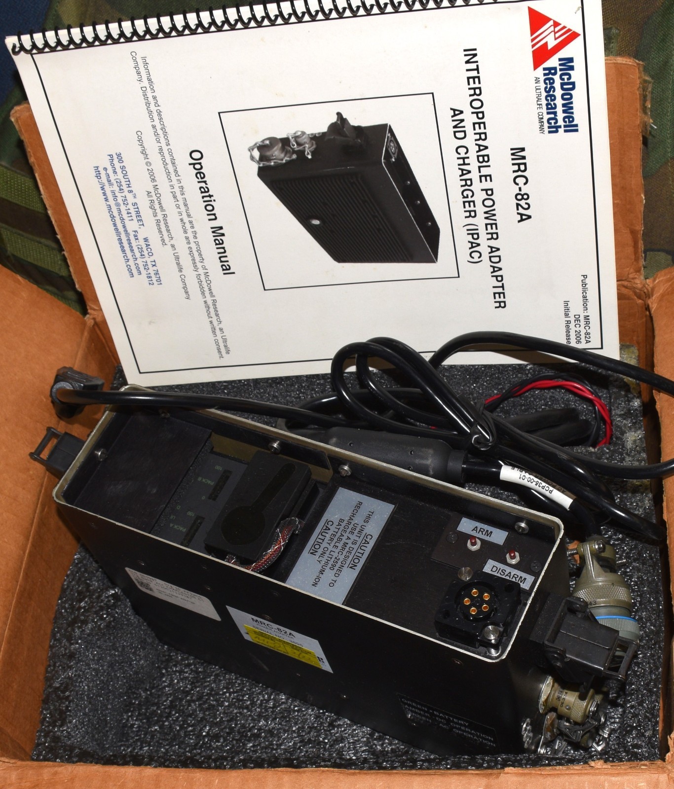 ULTRALIFE MRC-82A MILITARY RADIO AC DC BATTERY POWER SUPPLY PRC-113 PRC-128