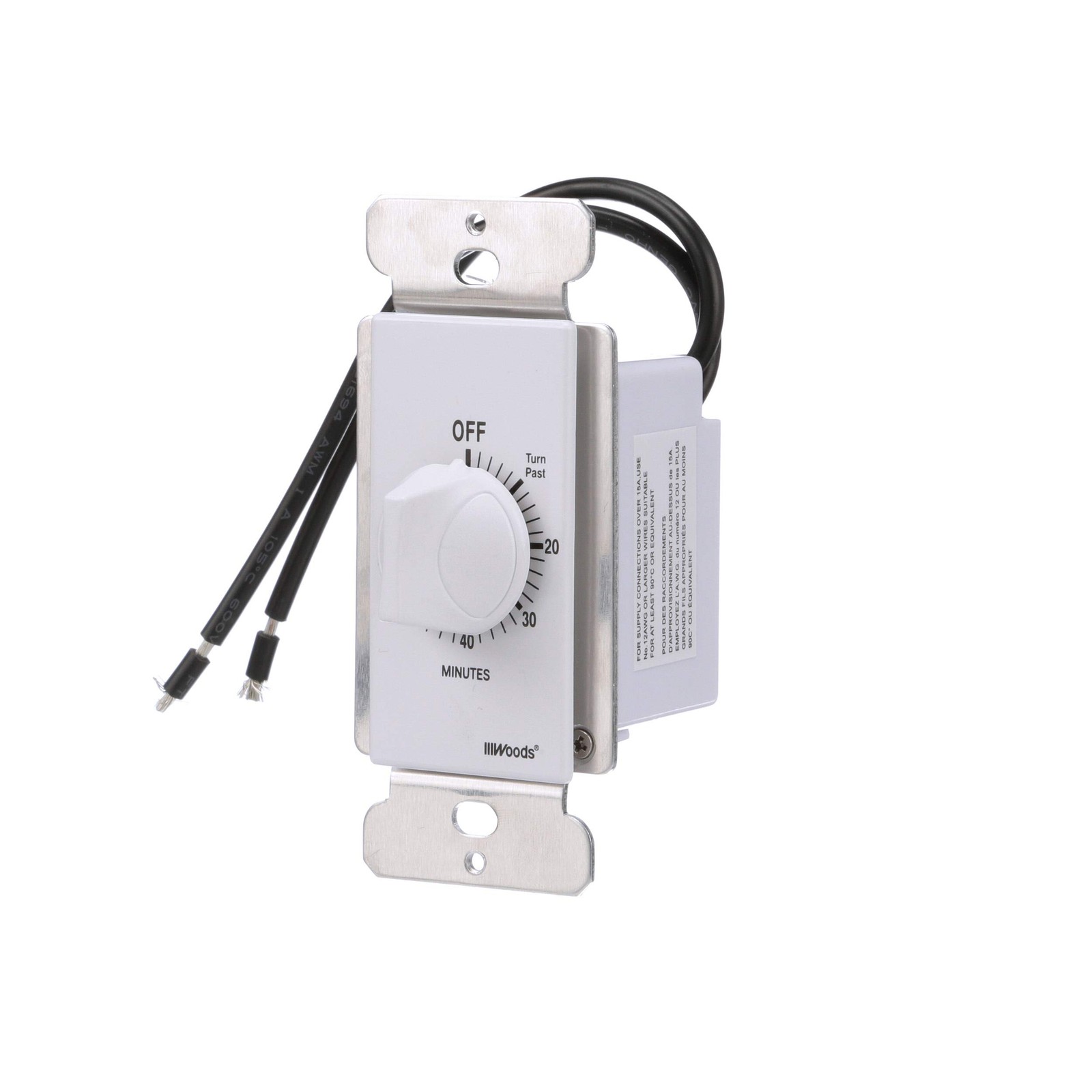 60 Minute Spring Wound Timer; White, 59717