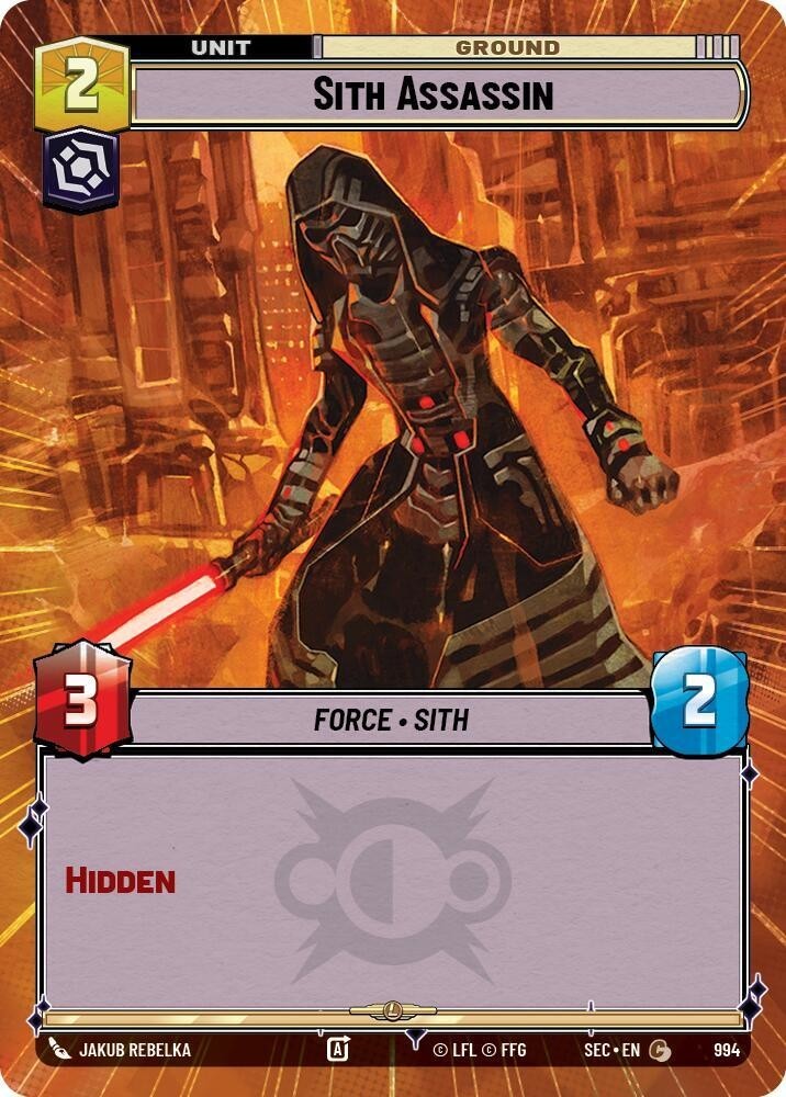 Sith Assassin Hyperspace Foil - SEC 994 NM - Star Wars Unlimited