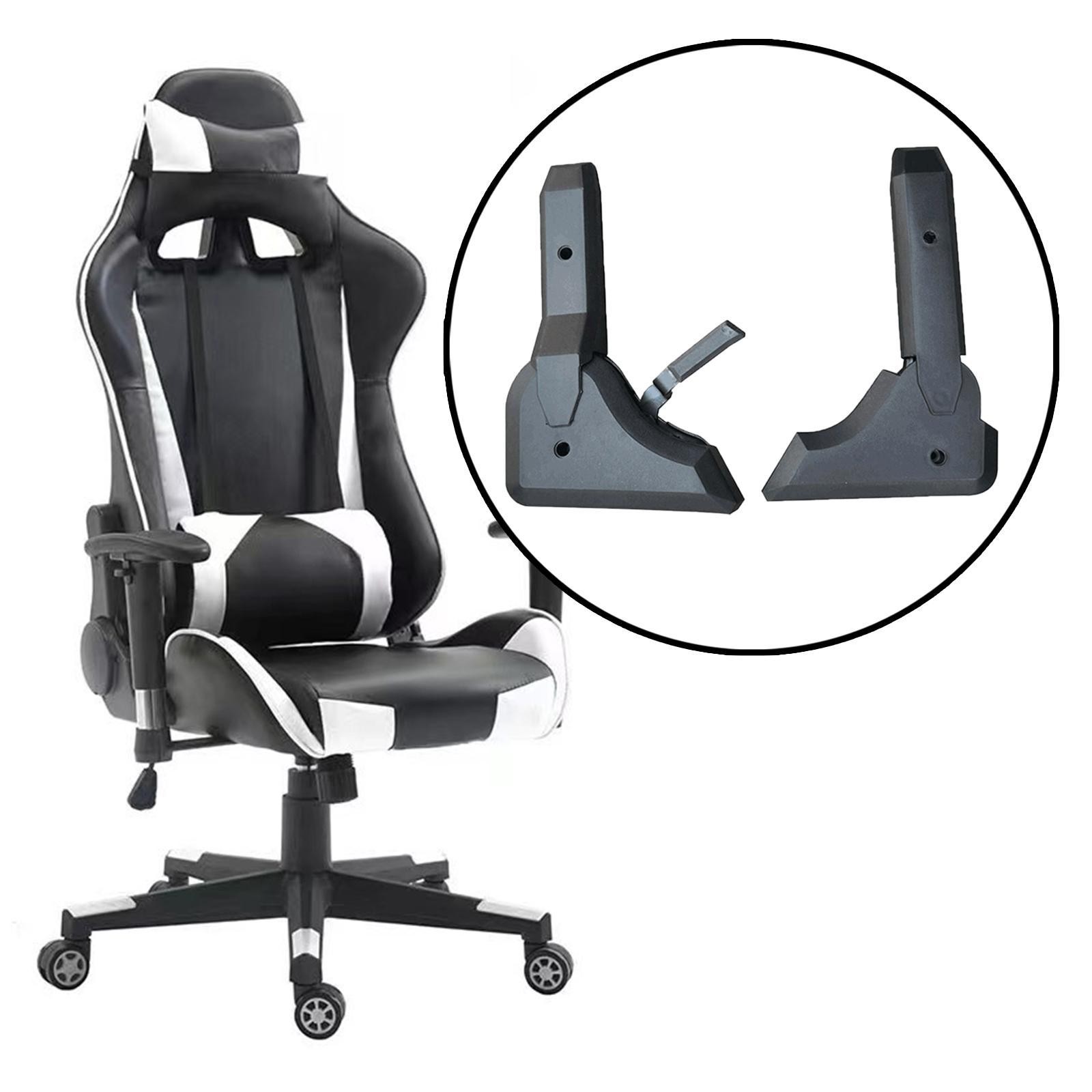 2Pcs PU Leather Gamer Chair 180 Degree Angle Adjuster for Office Chair Accs