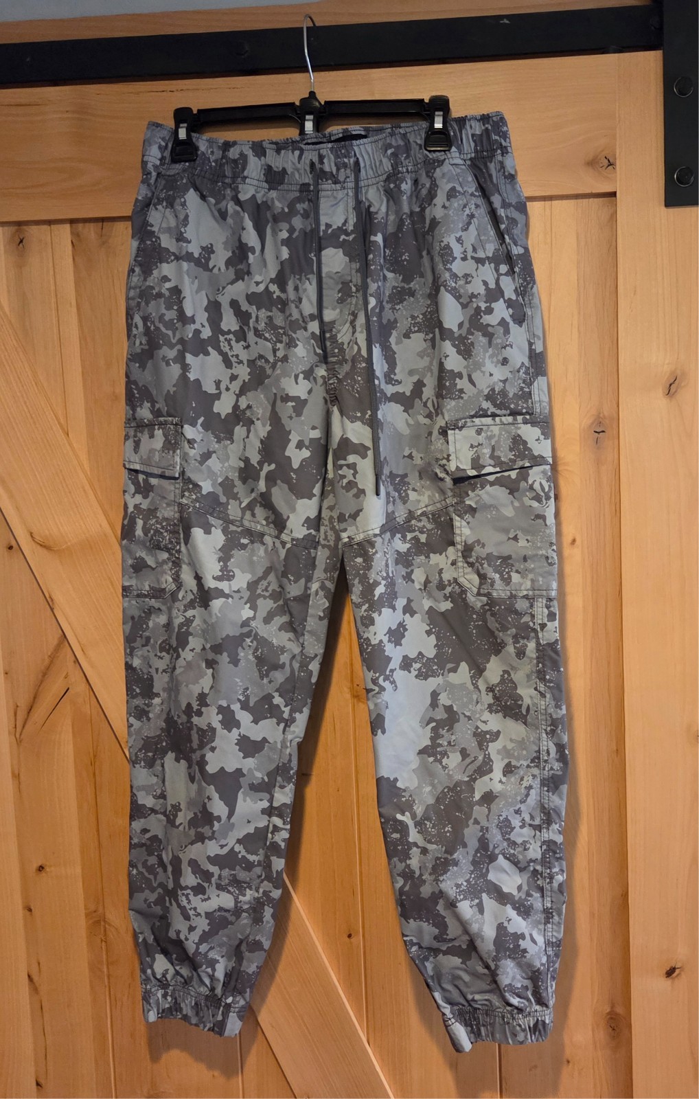 Iron Co Mens Size L 36x28 Camouflage Jogger Pants Camo Cargo Athletic Casual