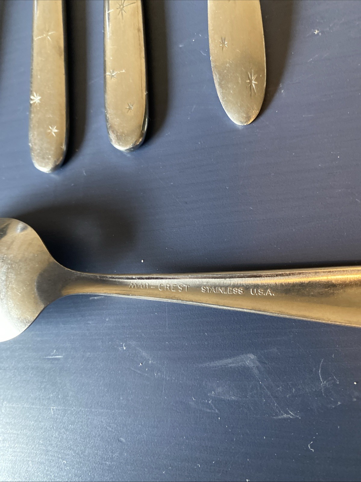 Mar-Crest Atomic Starburst Flatware Lot Mid Century