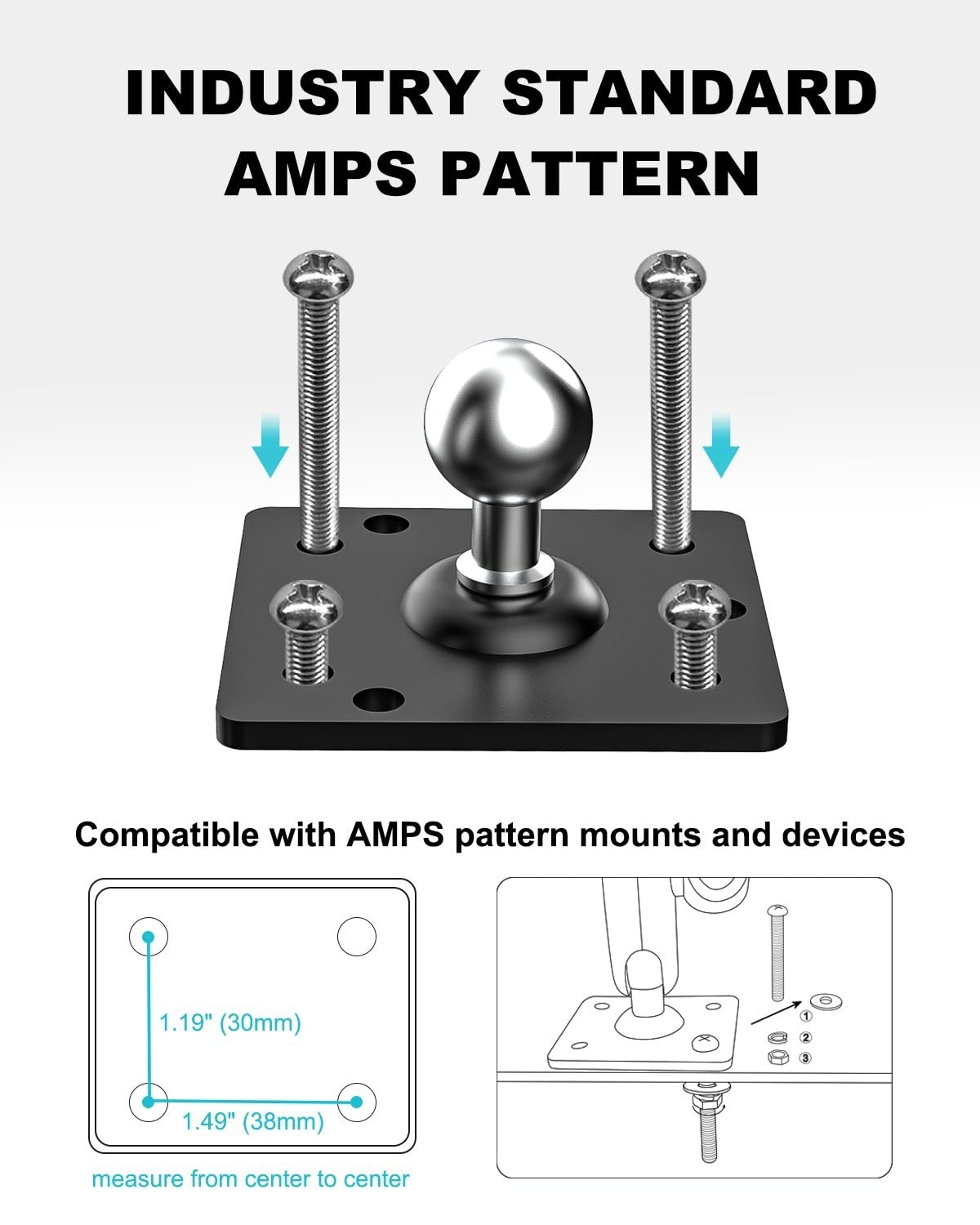 Security Car Tablet Mount, Industrial Heavy Duty Tablet Holder with Lock & Key,