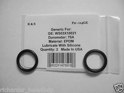 2 GE Water Softener O-Rings WS03X10021 O-Rings/ R&S 114GE/ EPDM Material
