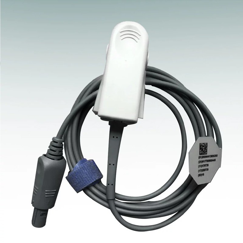 Ribbon IM60/80 Adult Finger Clip Pulse Oximetry Sensor Probe (6-Pin Dual Slot)