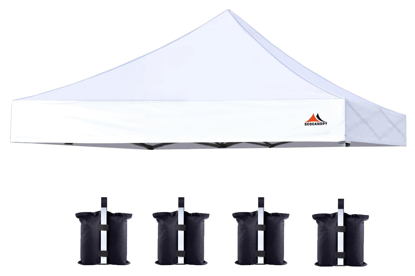 SCOCANOPY Commercial 10x10 Replacement Canopy Top,Canopy Cover ONLY,Bonus 4 P...