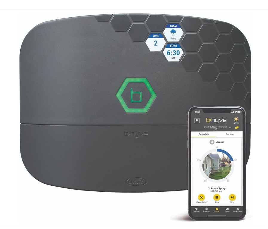 Orbit 57985 B*Hyve, XR 8 Station, Smart WiFi, Indoor Outdoor, Sprinkler Timer