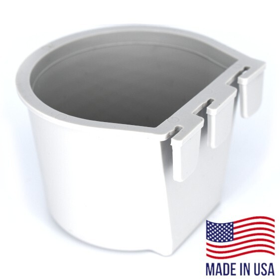 Pinnon Hatch Farms 4 Pack Gray 1 Cup/8 Fl Oz Hanging Water and Feed Cage Cups