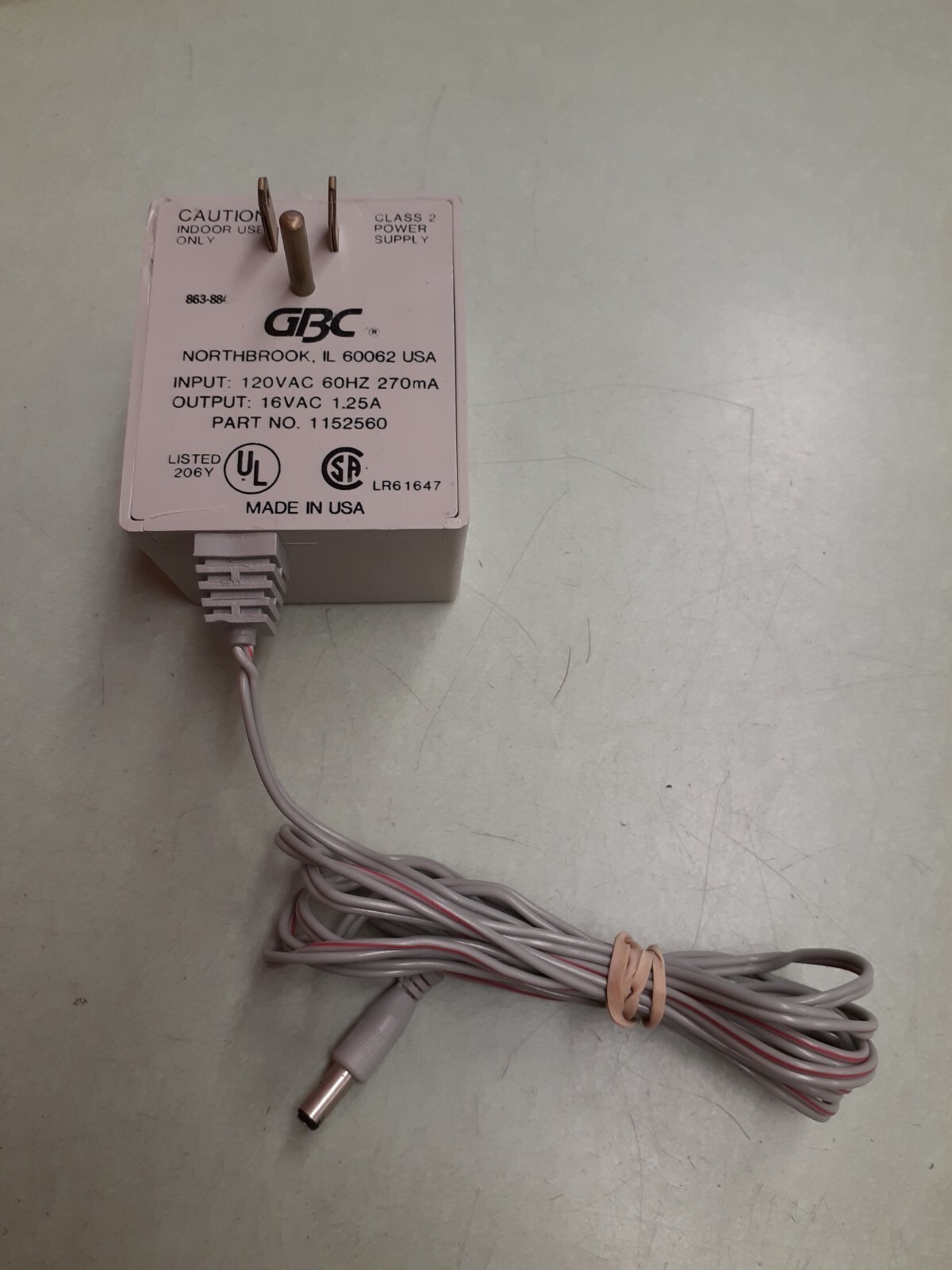 KNOX VIDEO Routing Switcher Power Supply OEM 120V input, 16VAC, Part No. 1152560