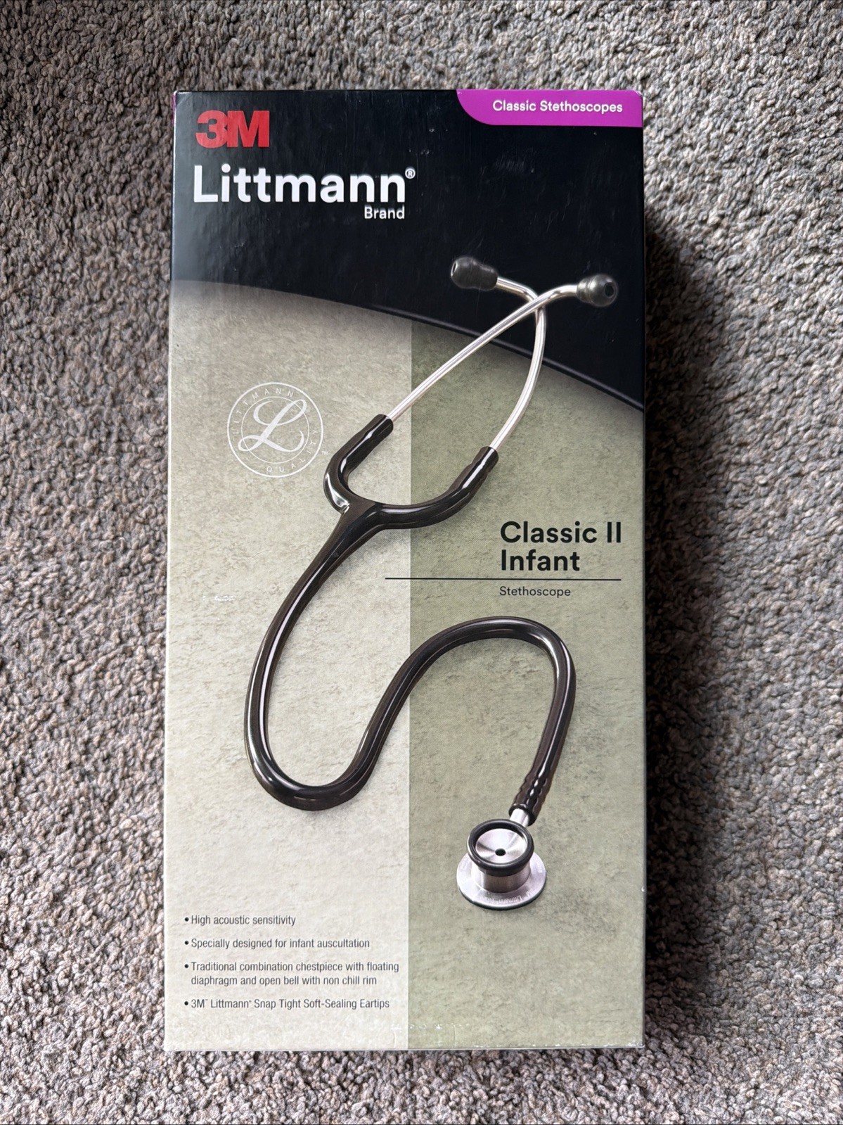 3M Littmann Classic II Infant Stethoscope, 2157, Stainless Steel Rainbow-Fini...