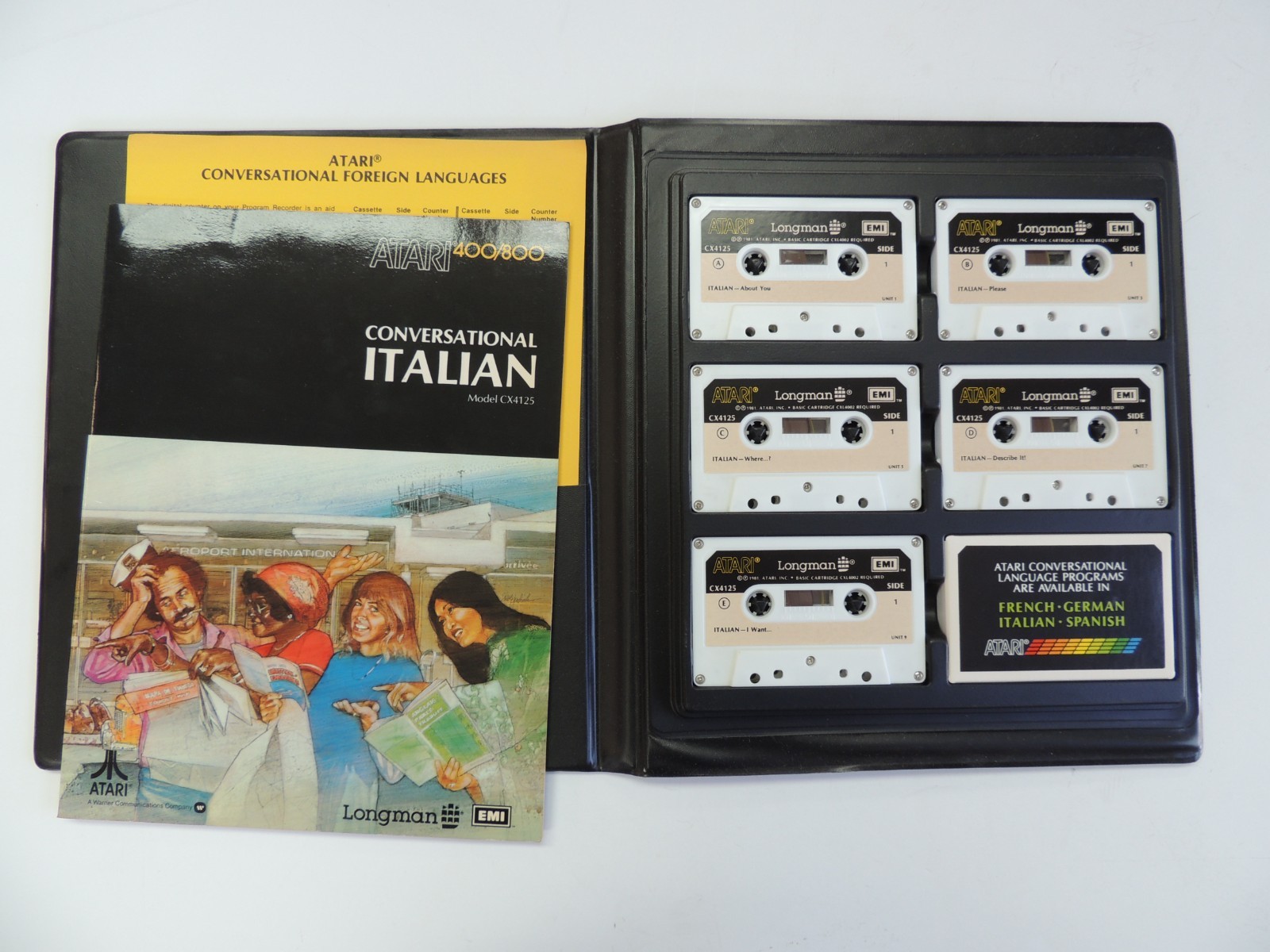 Vintage Atari 400/800 Software Lot Language Spanish Italian Programming Bookkeep