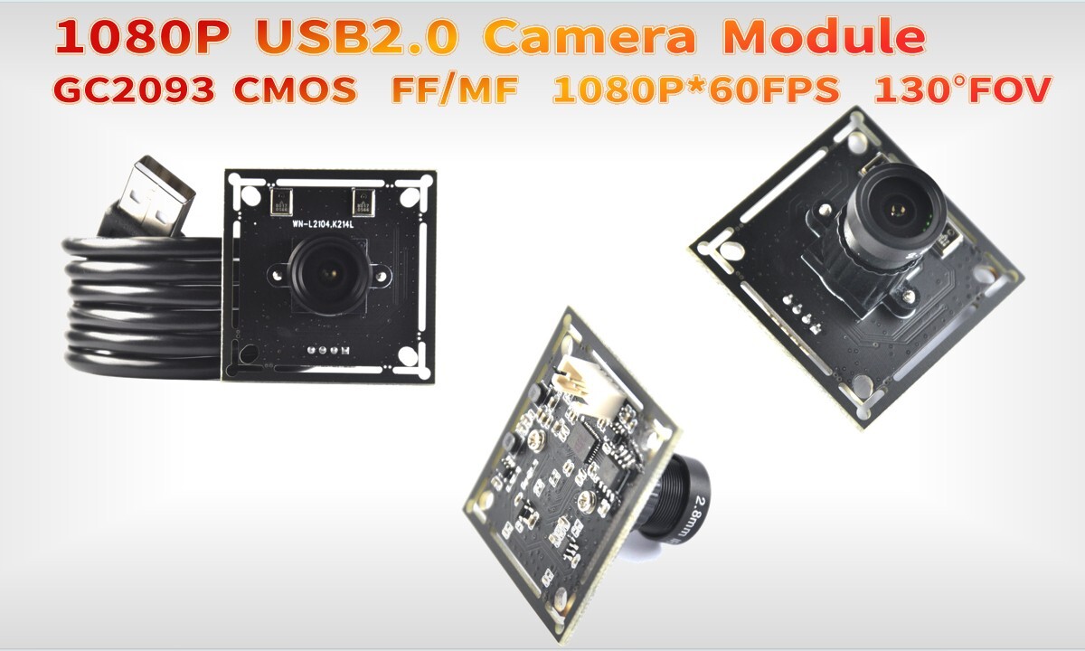 1080P Fixed Focus USB Camera Module 2MP 60fps Indudtrial Webcam Camera Module