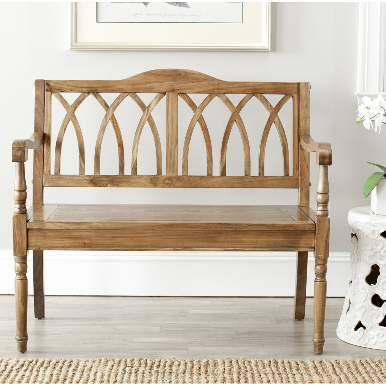 SAFAVIEH Benjamin Bench | Oak |