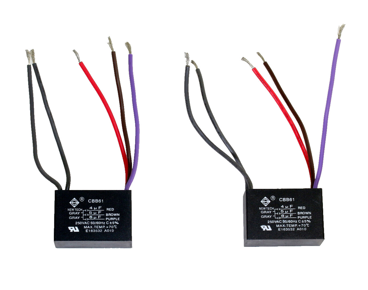 CEILING FAN CAPACITOR CBB61 4uf+5uf+6uf 5 Wire Quantity 2