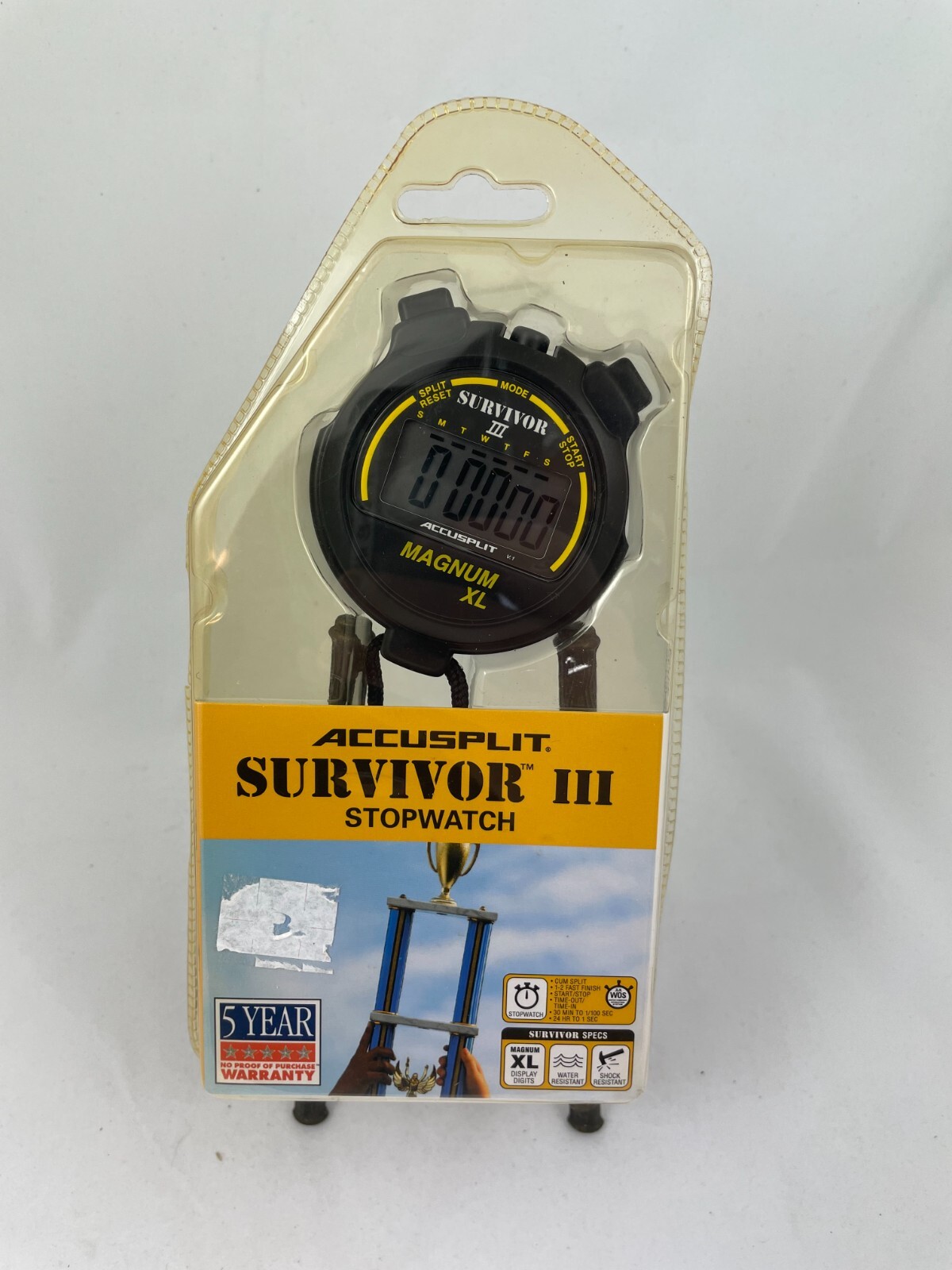 Accusplit Survivor III Magnum XL Event Stopwatch Cumulative Split Large Display