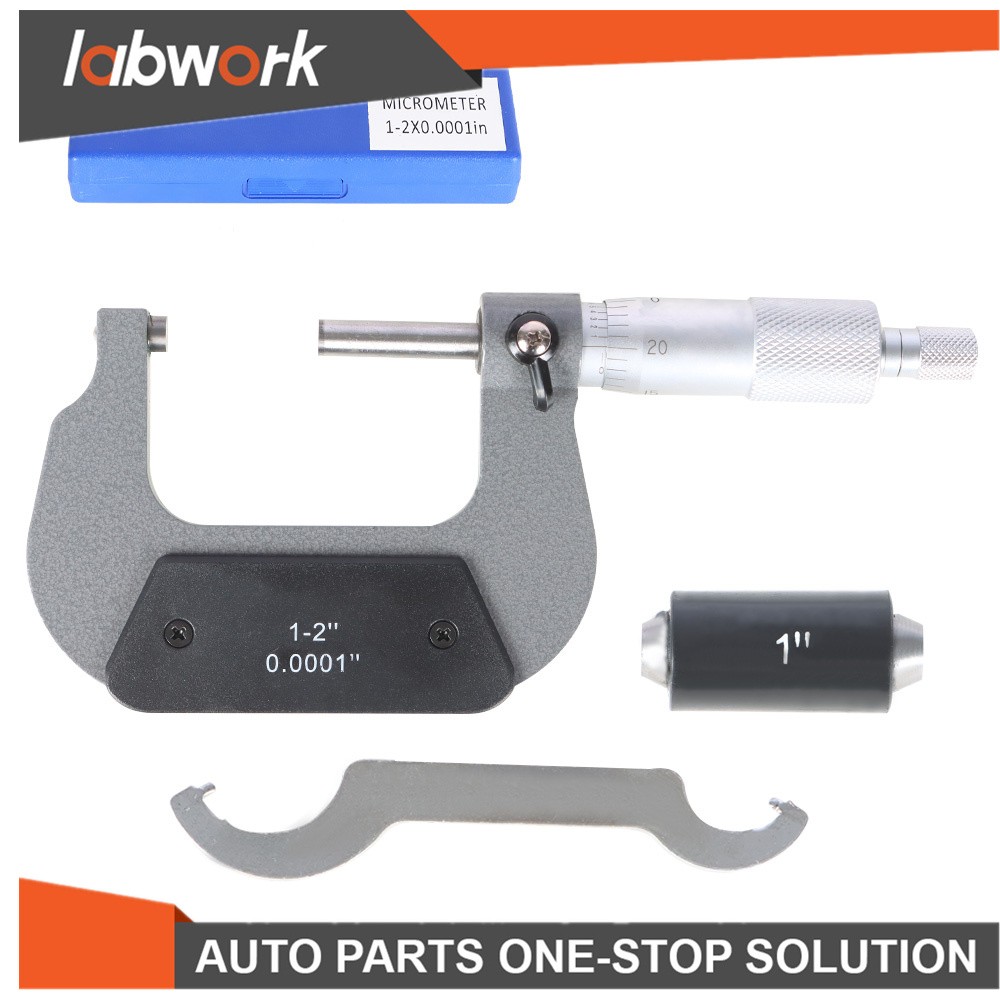Labwork Precision Outside Micrometer 1-2Inch Precision Carbide Tipped Micrometer