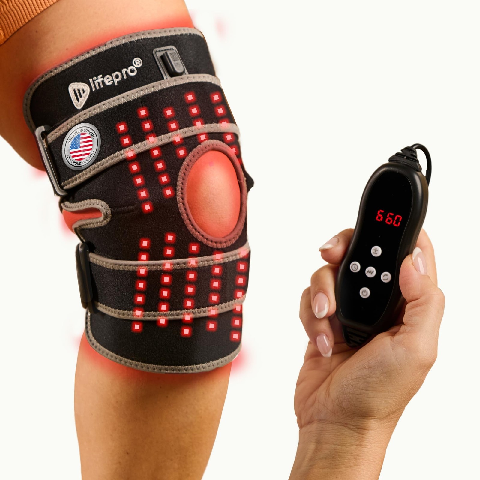 LifePro Red Light Therapy Knee Brace - Portable Infrared Device for Pain Reli...