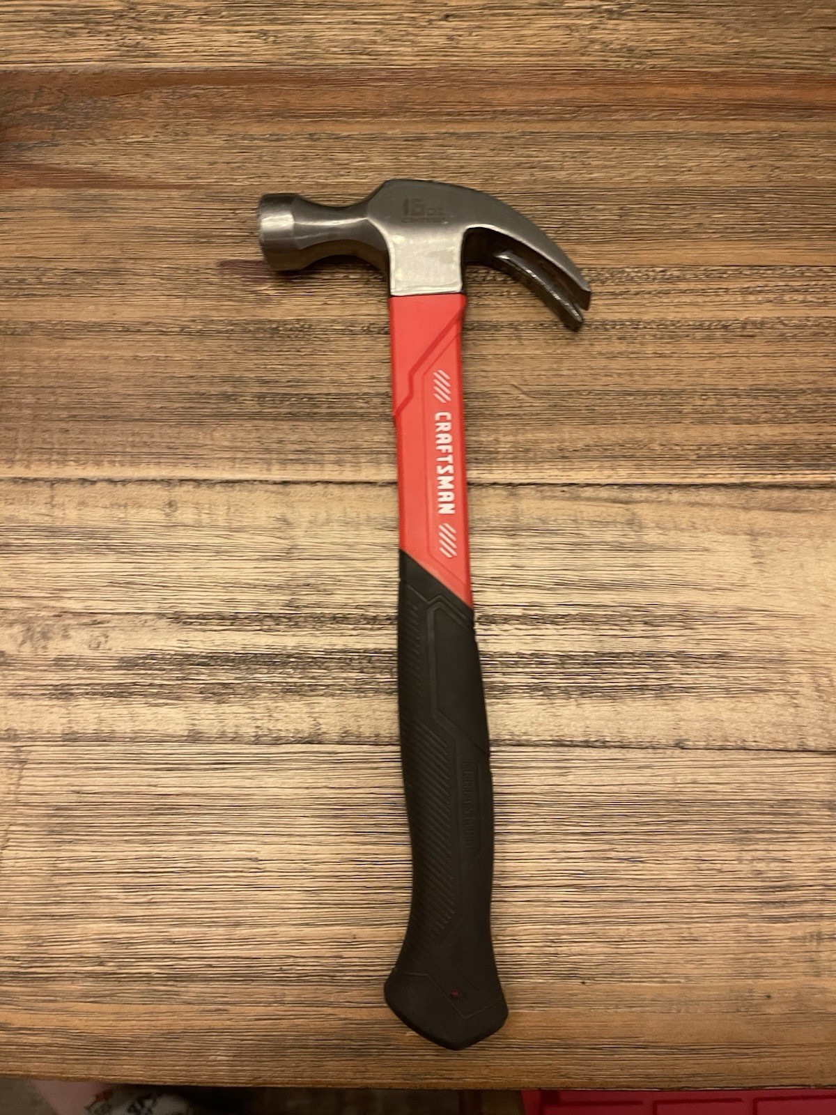 Craftsman 16.oz Hammer Red Shaft with Black Handle and Silver Hammer