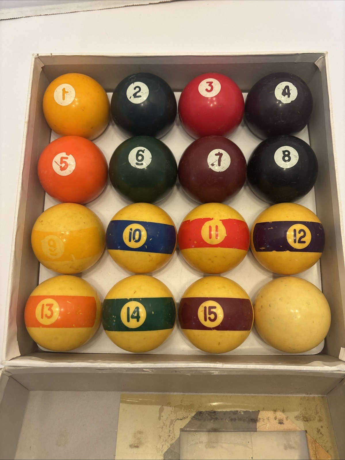 Harvard Sports Regulation Billiard Pool Cue Balls Belgian Vintage - Full Set