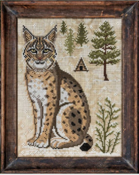 Cottage Garden Cross-Stitch Pattern- A Year in Woods 2-CGS133 The Bobcat #8