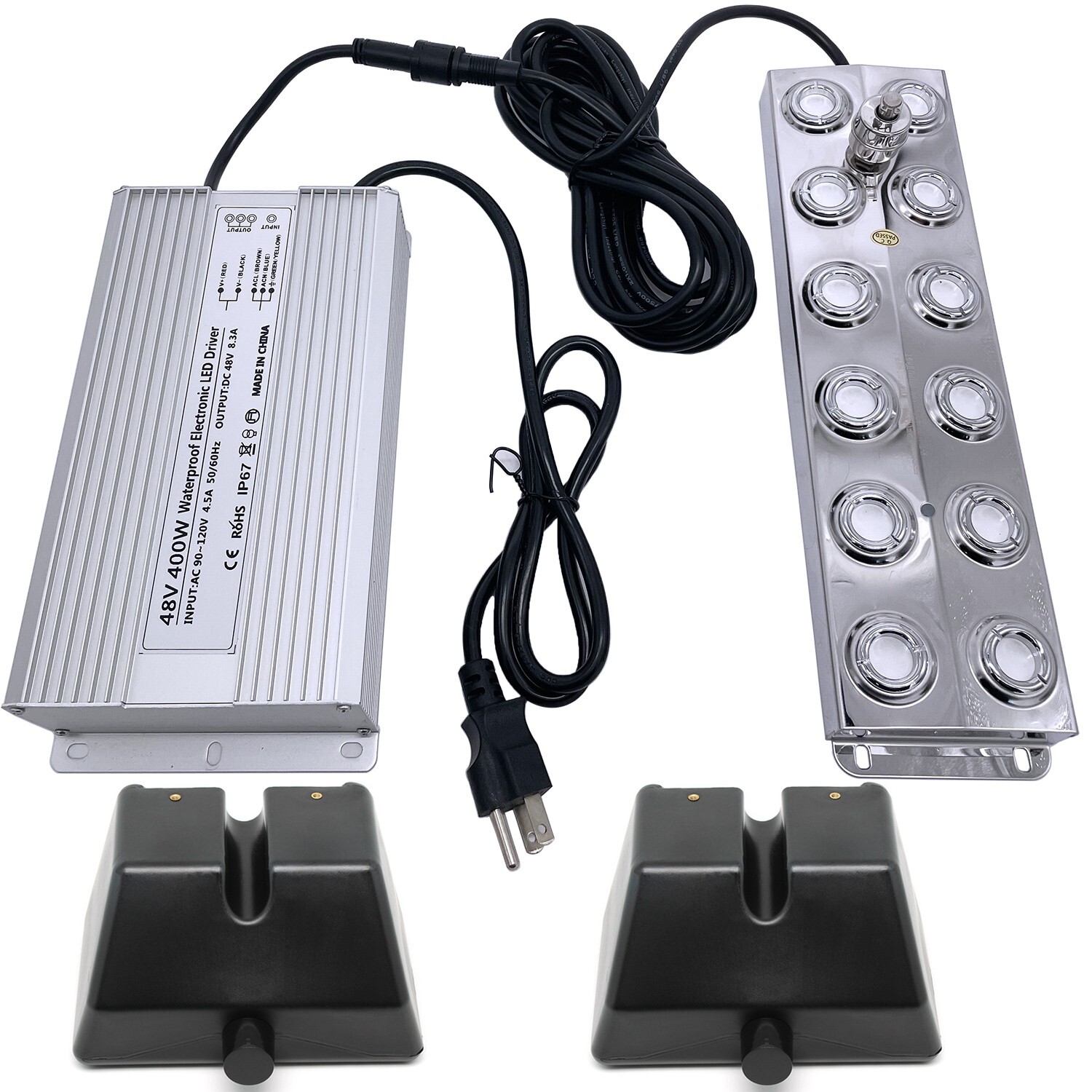 12 Head Ultrasonic Mist Maker Pond Fogger Machine for Hydroponics Landscape 110V