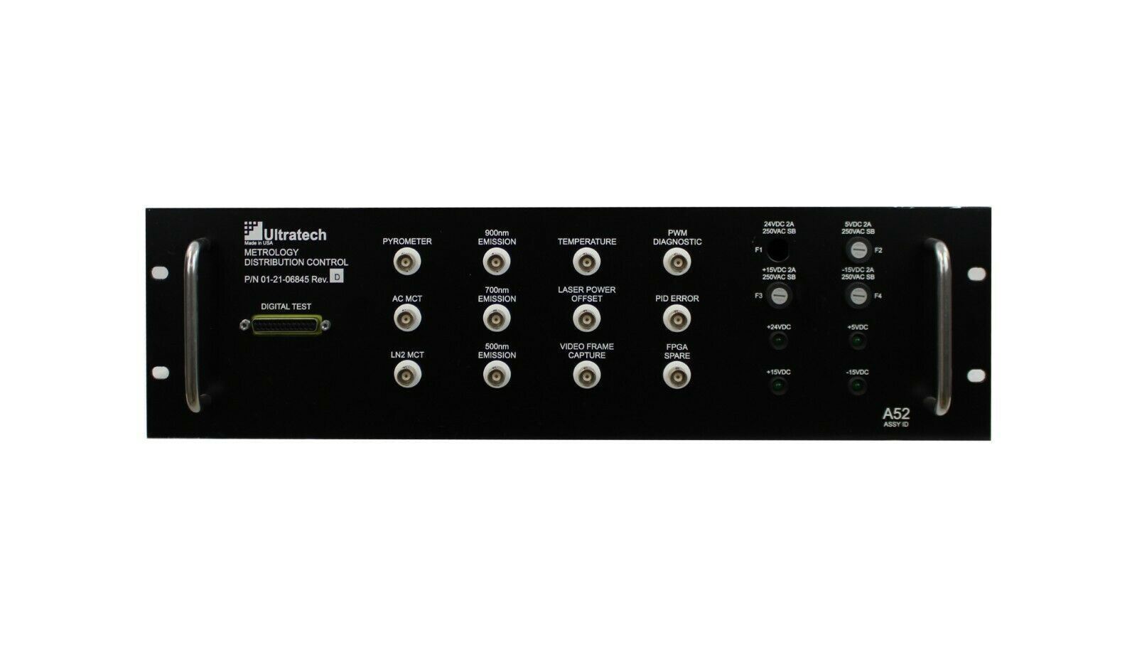 ULTRATECH METROLOGY DISTRIBUTION CONTROL UNIT 01-21-06845 REV D 110-140 VAC