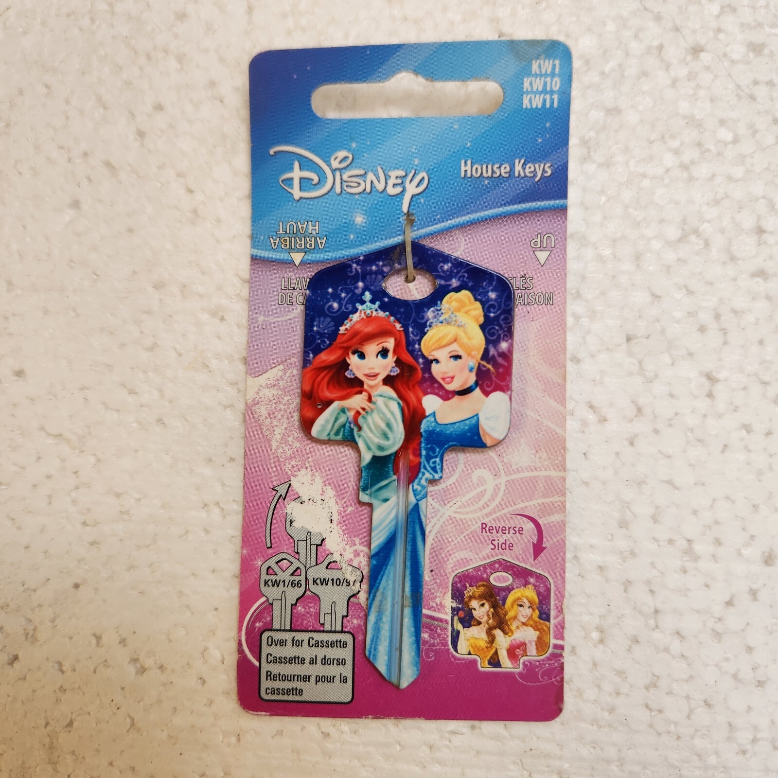 NEW Disney House Key Blank Featuring Cinderella & Ariel - KW1 KW10 KW11