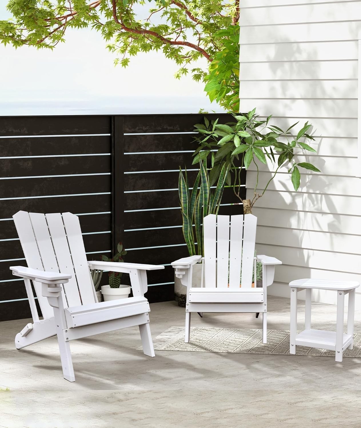 Adirondack Square Outdoor Side Table – Durable, Eco-Friendly & Weather-Resist...