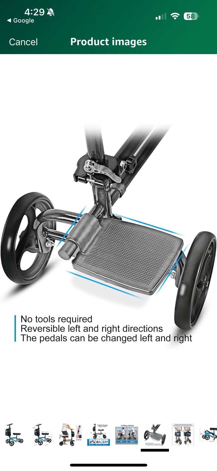 ZDMZR Knee Scooter for Broken Foot