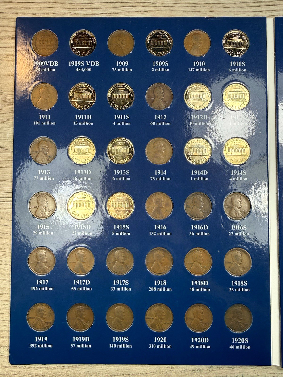 * 1909-2025 LINCOLN CENT SET- 294 COINS-BU COINS/GOLD PLATED- PRICED TO SELL 🔥*