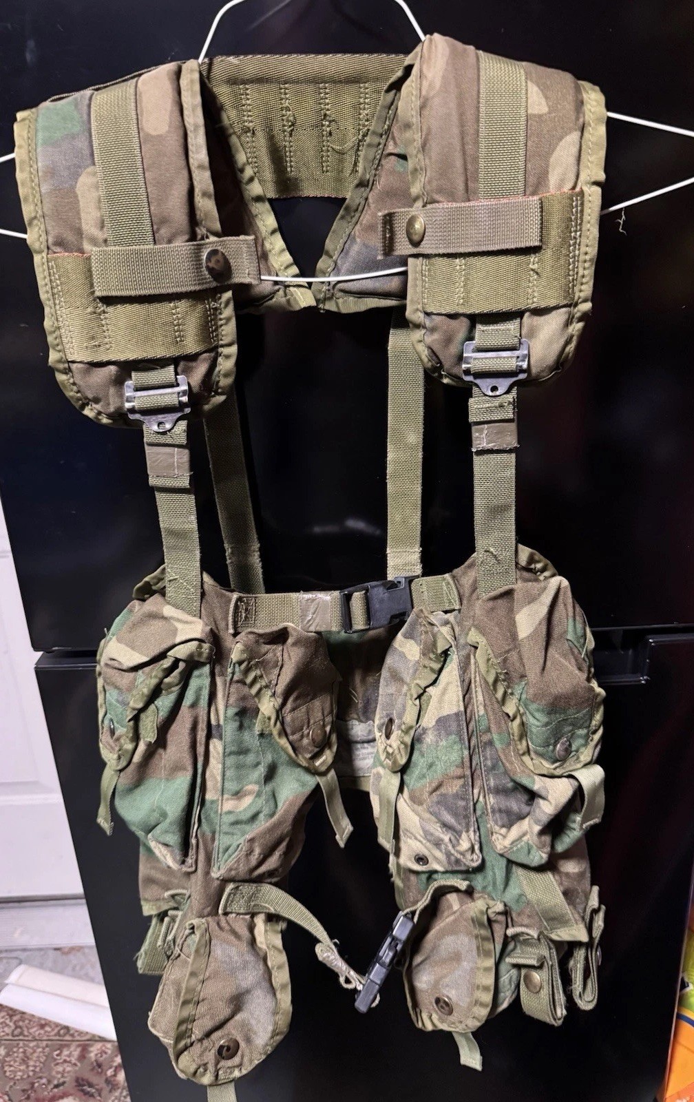 Specialty Plastic Products Tactical Load Bearing Vest Mens Green Camo USGI