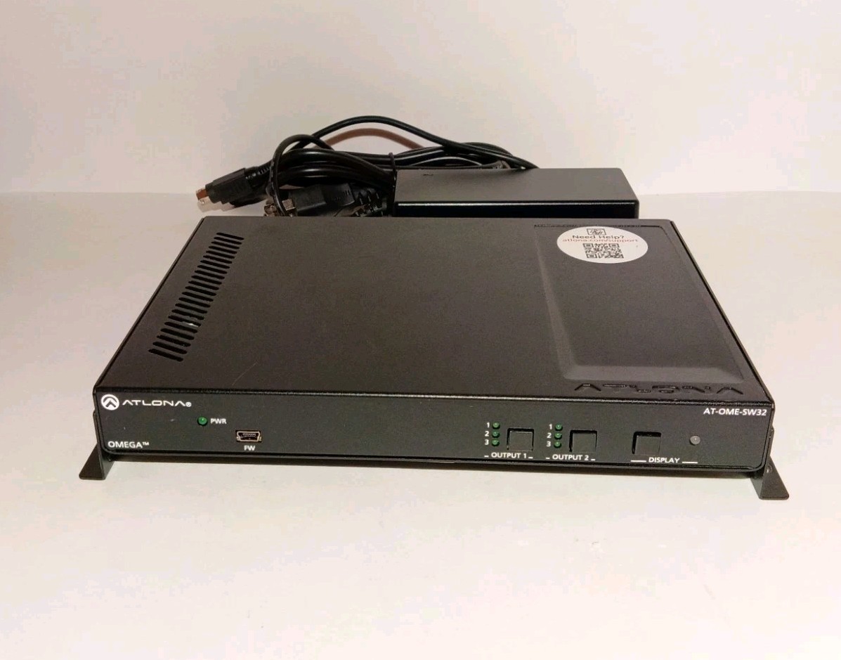 Atlona 3×2 Matrix Switcher with USB-C and HDMI Inputs AT-OME-SW32