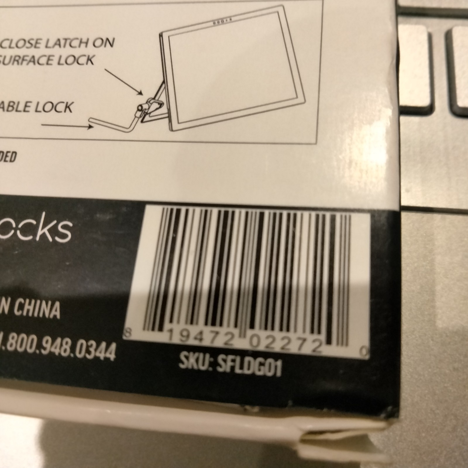 2 Compulocks Microsoft Surface Pro & Go T-bar Lock Adapter SFLDG01 Ledge Slot