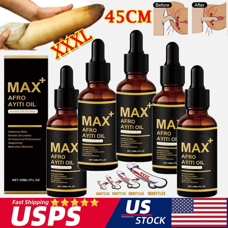 5PCS Max+ Afro Ayiti Oil Herbal Oil for Man Enhances Male Boosts Circulation USA