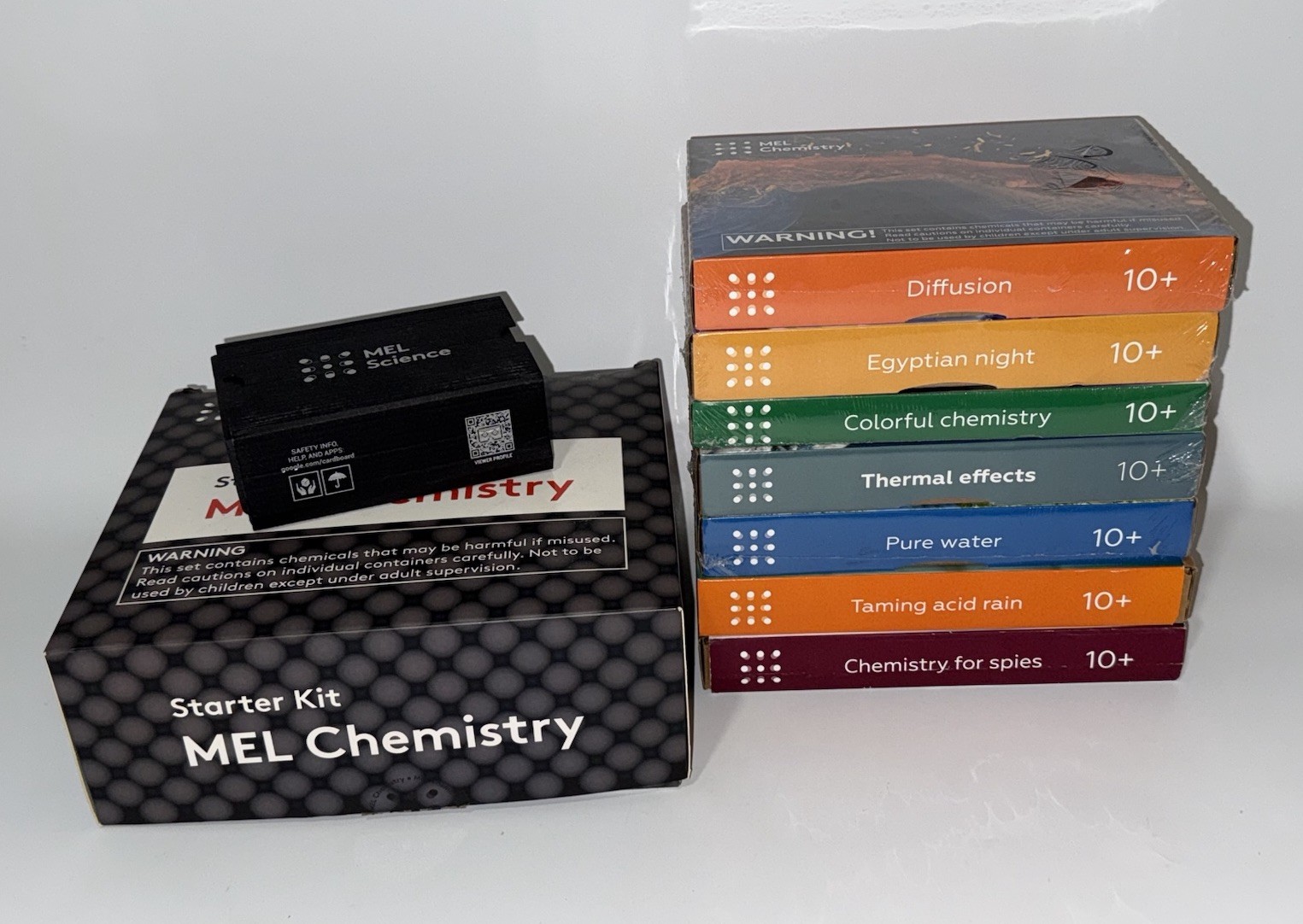 LOT Mel Science Chemistry Starter 7 Experiments Egyptian Spies Acid Rain Thermal