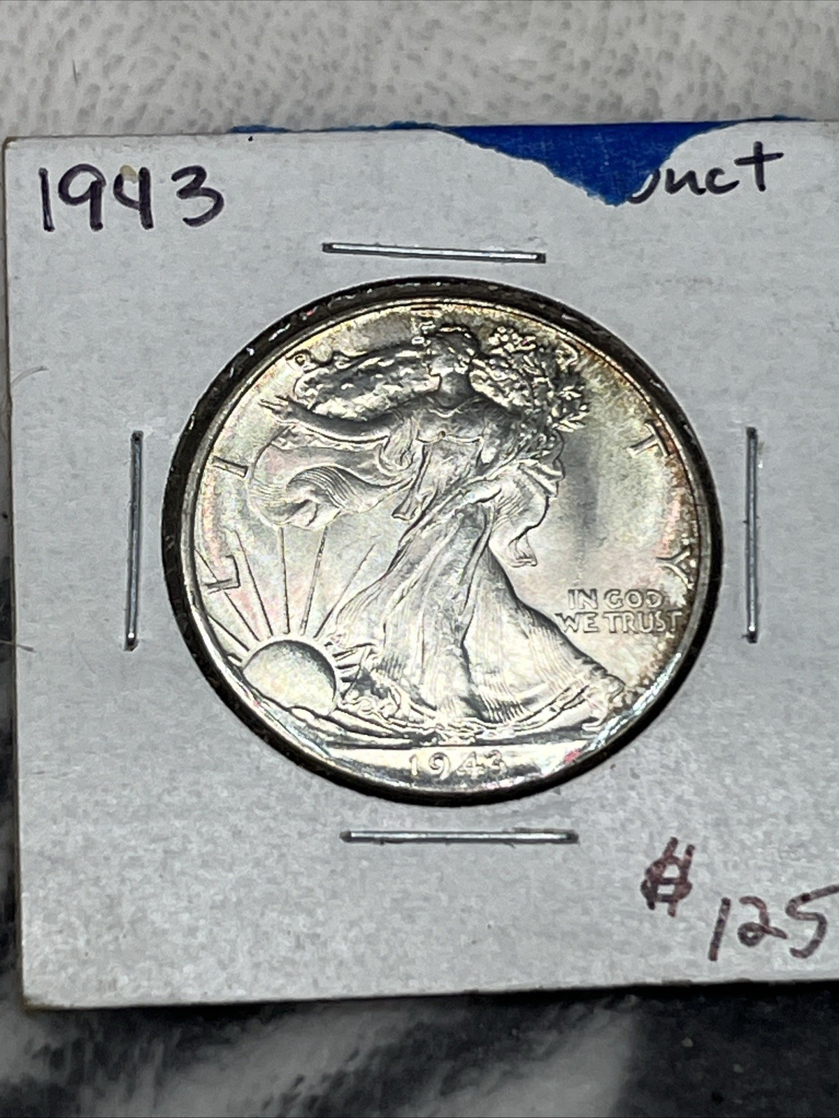 1943 Walking Liberty Half Dollar Uncirculated Plus Condition