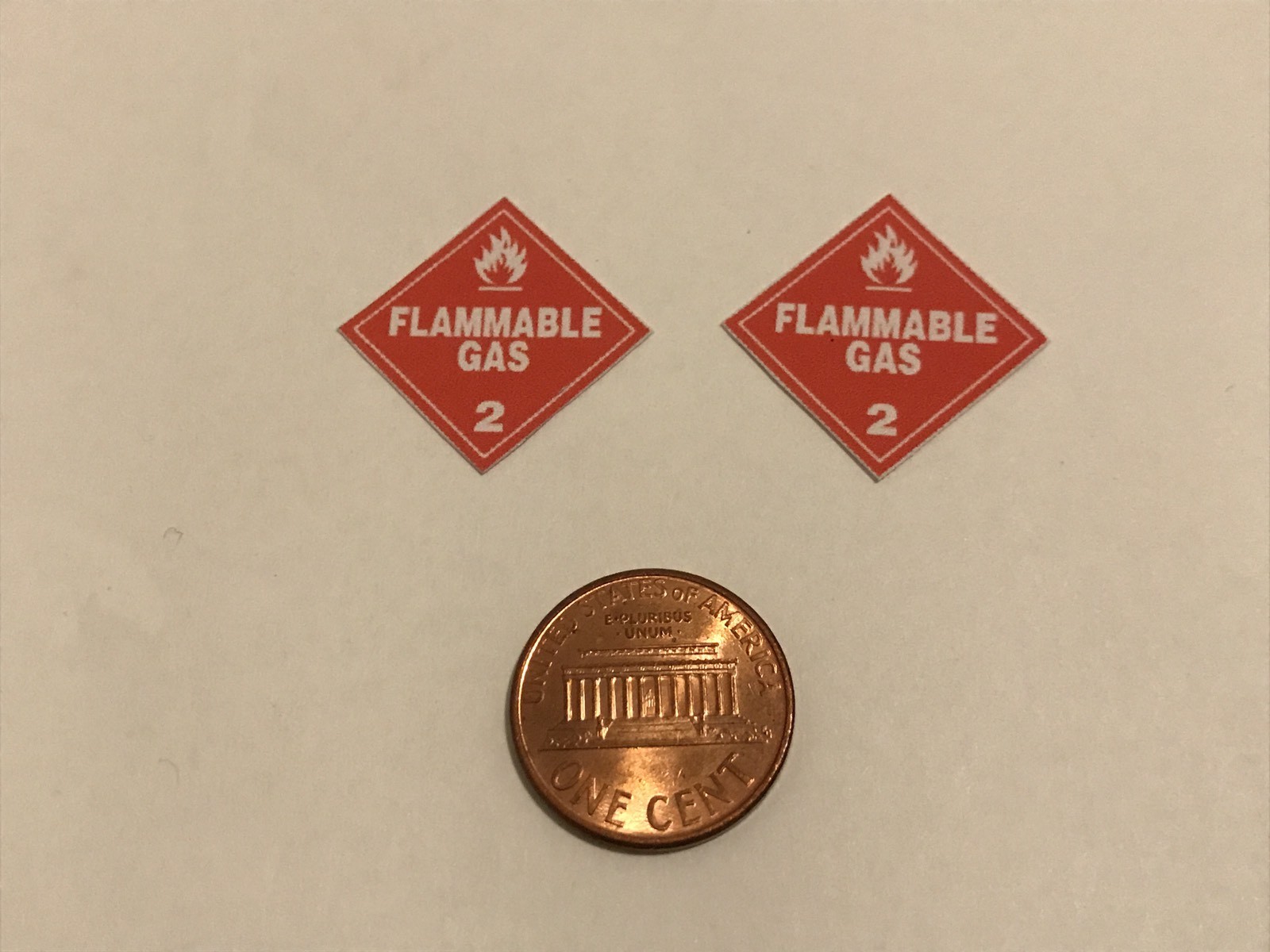 1/10 scale "Flammable Has" Hazmat decals for R/C Semi trucks