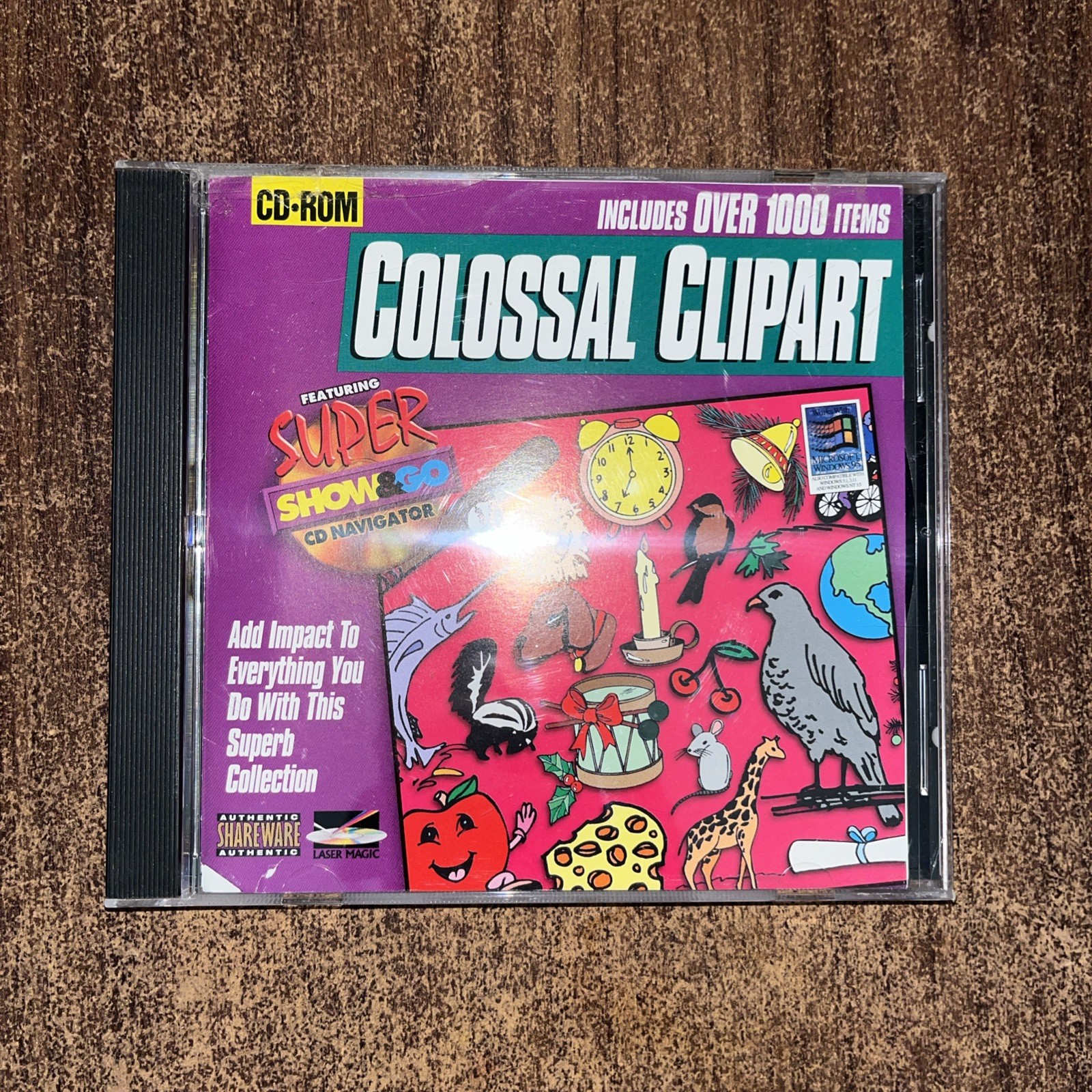 Colossal Clipart 1990s CD-ROM W/ Instructions PC Super Show And Go