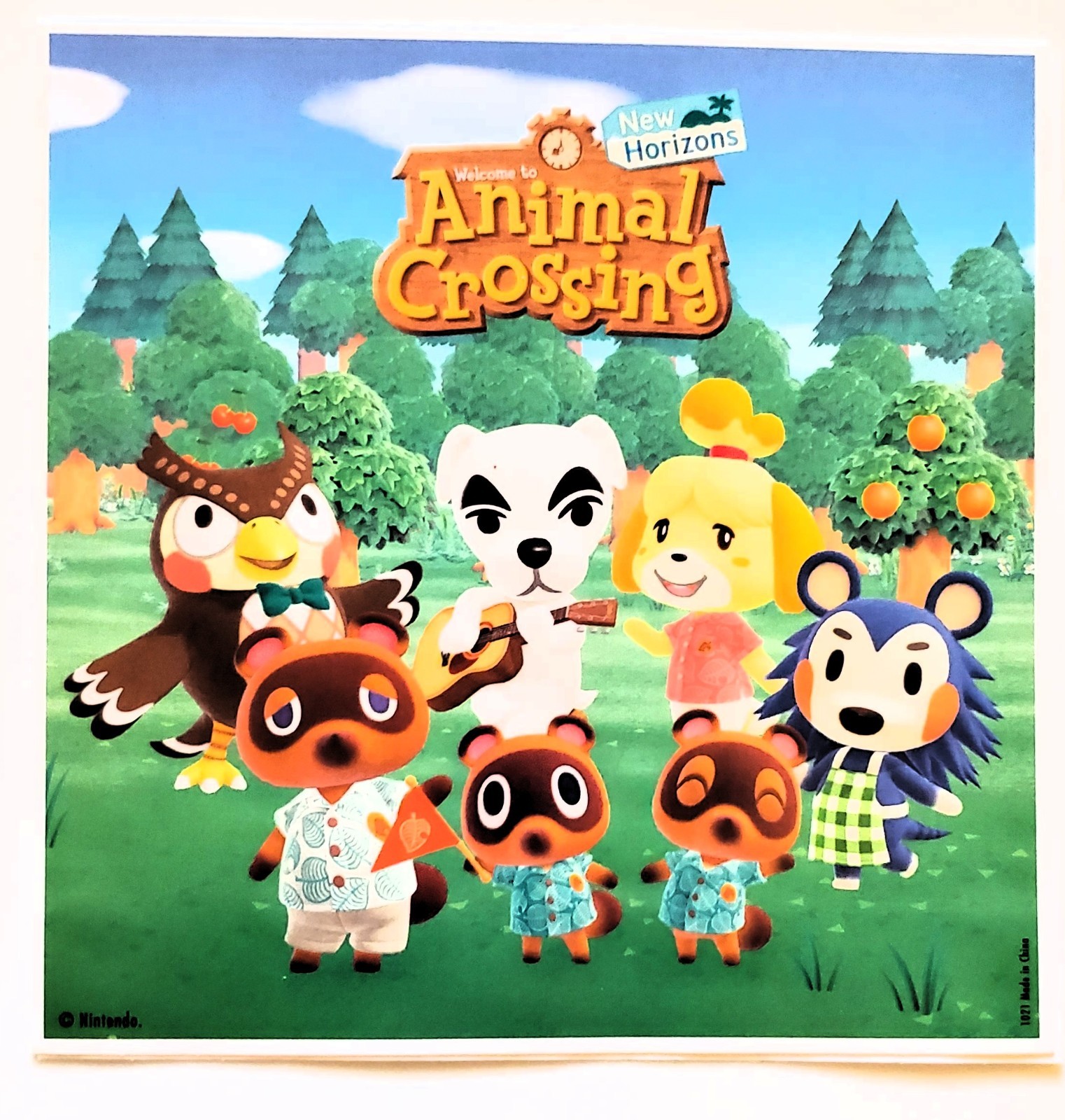 Large Animal Crossing Sticker - 4 1/2" Square - 1 Only