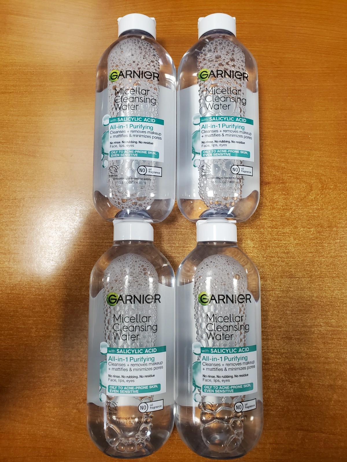 4 Pack: Garnier Micellar Cleansing Water + Salicylic Acid 13.5oz. ea. (1959) D3