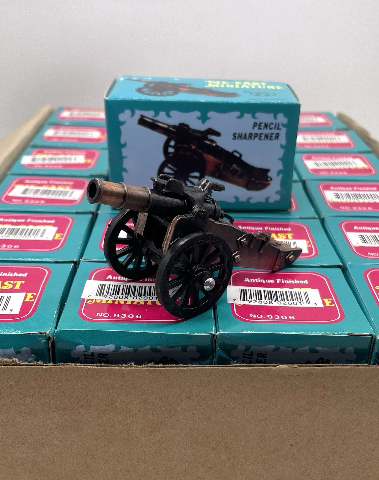 Vintage Die Cast Cannon Pencil Sharpener New Old Stock Lot Of 25 Civil War Repro