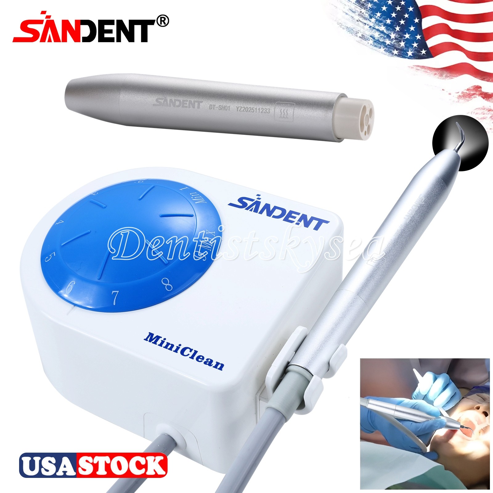Dental Detachable LED Ultrasonic Piezo Scaler Handpiece fit EMS / WOODPECKER