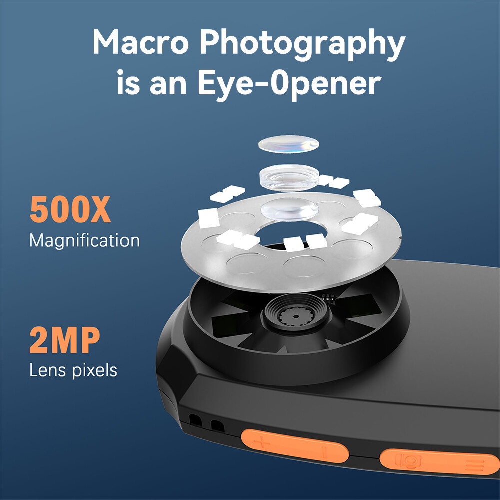 Black 500X Handheld Digital Microscope 2 MP Portable Microscope HD Photo Camera