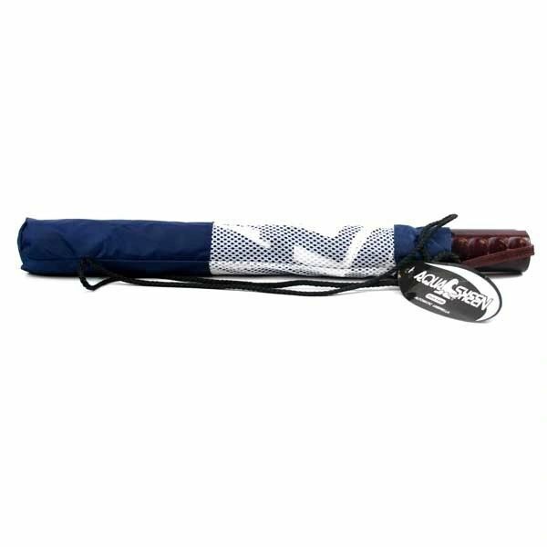 Aqua Sheen 46" Automatic Umbrella - Metal Frame - Blue/White