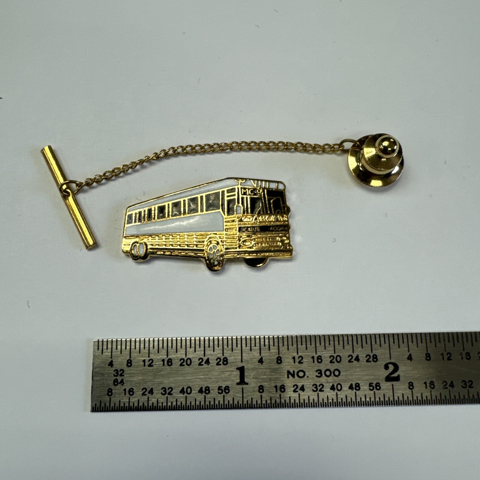 Bus Gold, White And Black Tie Tac Or Pin - New - Charter Or School Bus